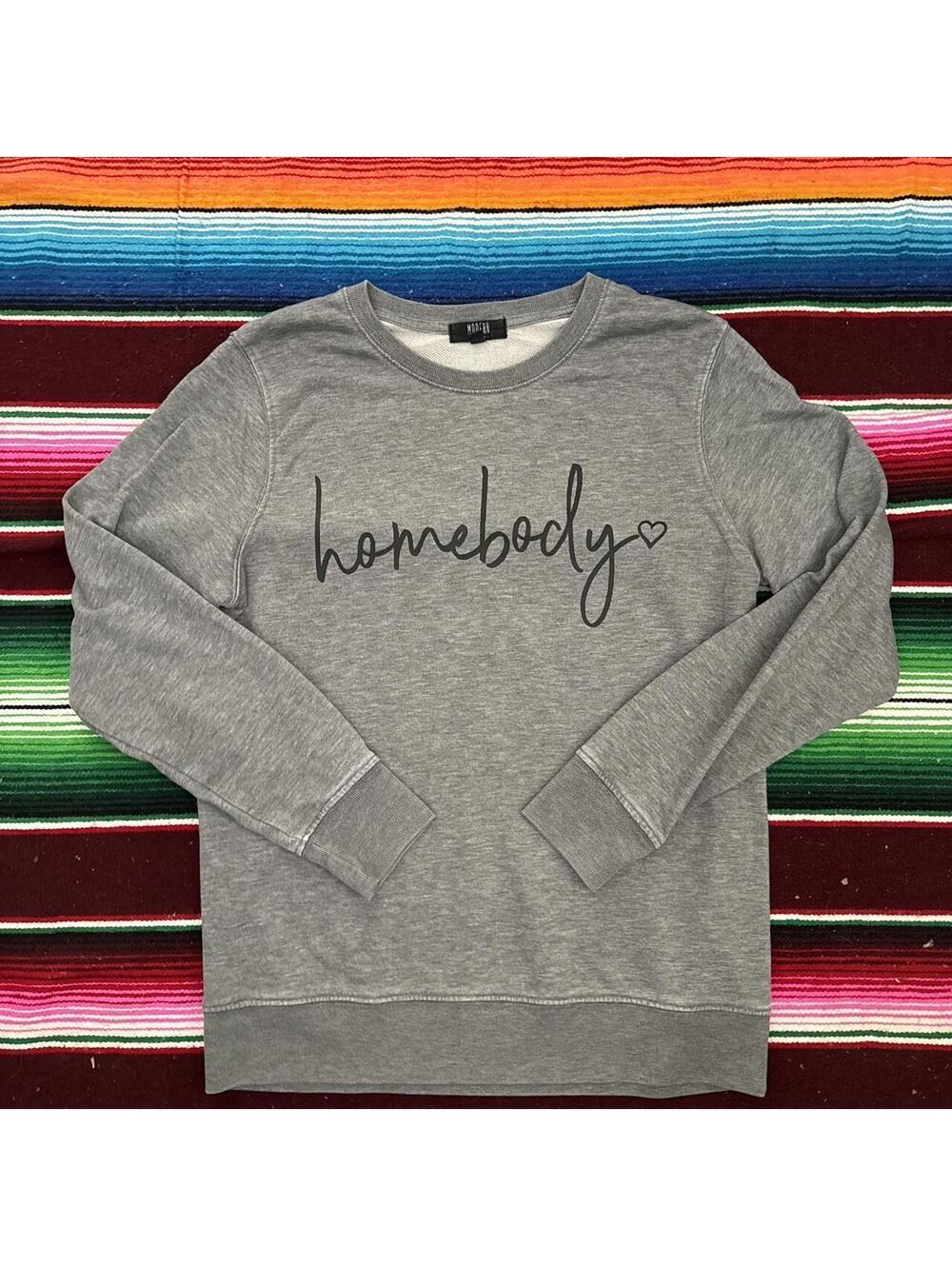 Grey Homebody crewneck sweatshirt
